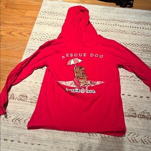 Puppie Love Red Rescue Dog Hoodie